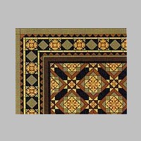 Ceramic tile set by A W N Pugin, produced by Minton in the 1840s..jpg